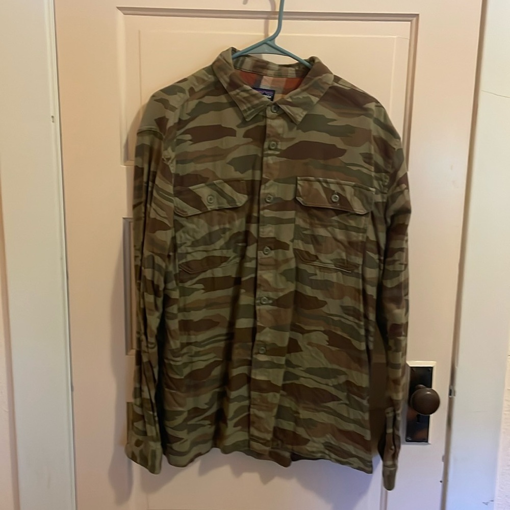 Patagonia camouflage flannel shirt